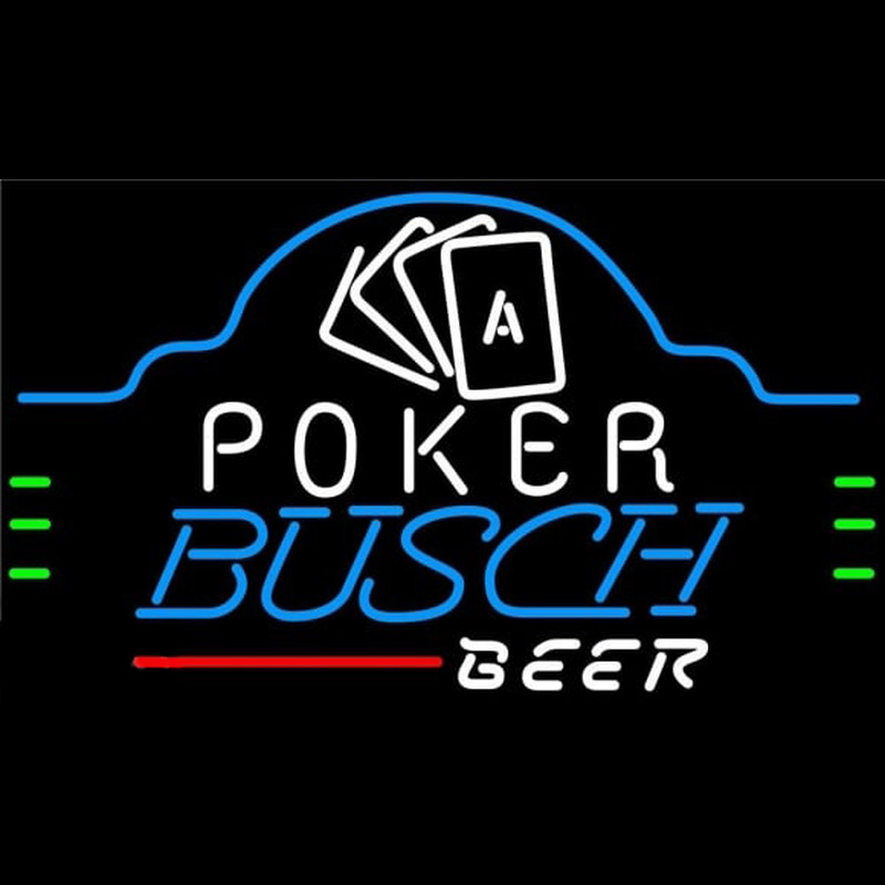 Busch Poker Ace Cards Beer Sign Neonreclame