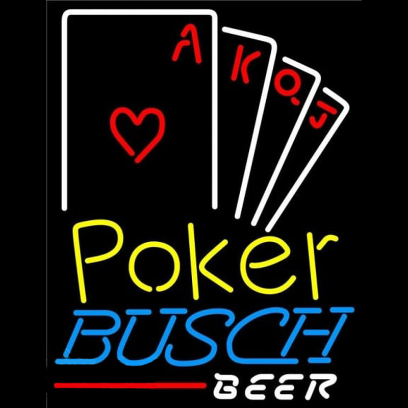 Busch Poker Ace Series Beer Sign Neonreclame