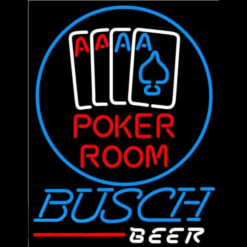 Busch Poker Room Beer Sign Neonreclame