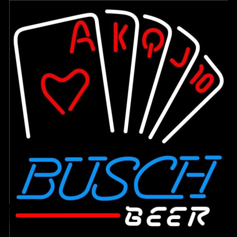 Busch Poker Series Beer Sign Neonreclame