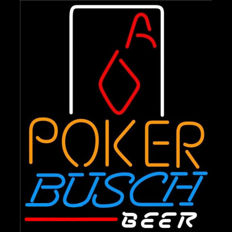 Busch Poker Squver Ace Beer Sign Neonreclame