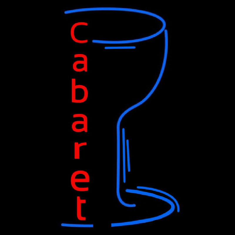 Cabaret With Wine Glass Neonreclame