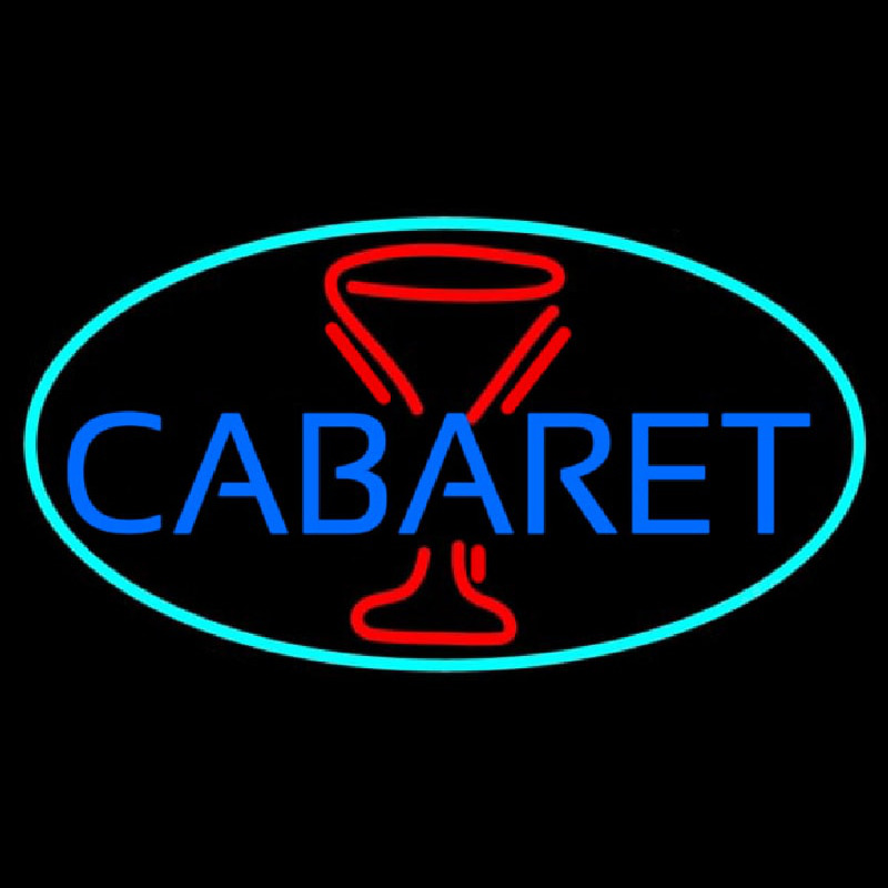 Cabaret With Wine Glass Neonreclame