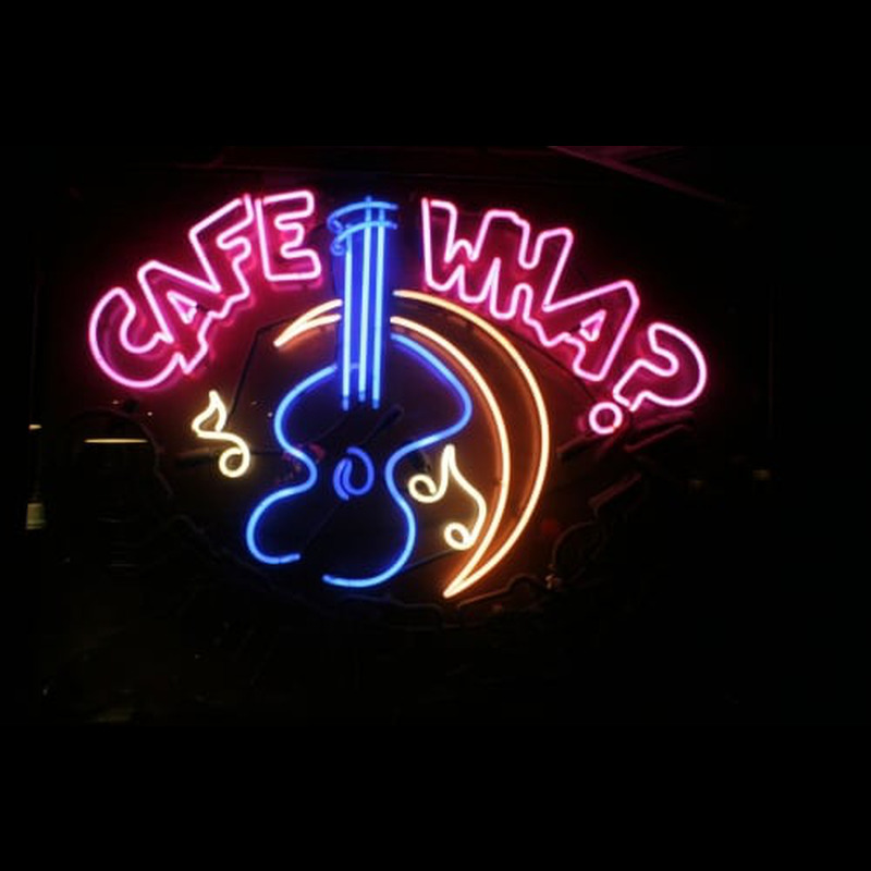 Cafe WHA musica guitarra Neonreclame