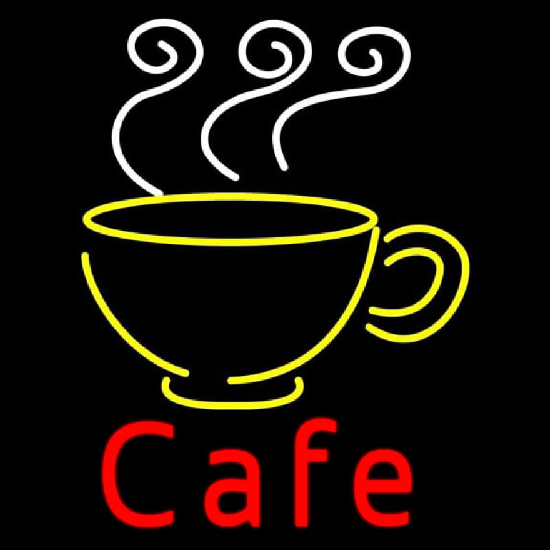 Cafe With Coffee Mug Neonreclame