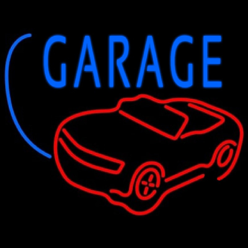 Car Logo Garage Block Neonreclame