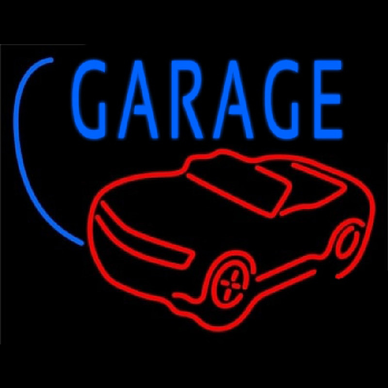 Car Logo Garage Block Neonreclame