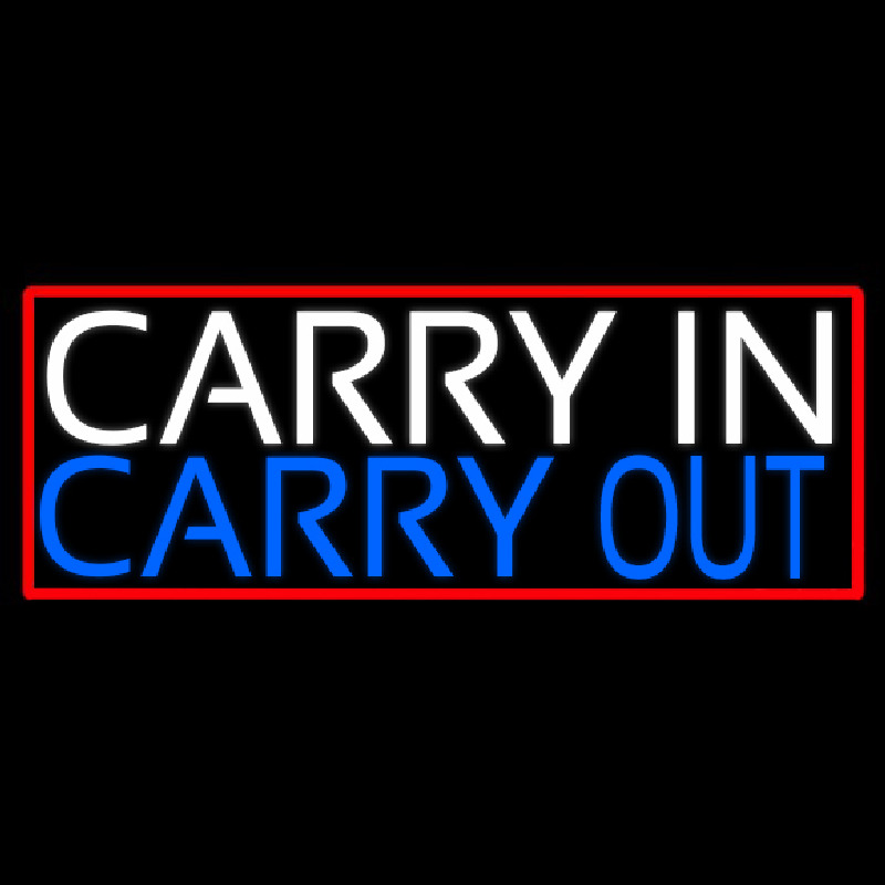 Carry In Carry Out Neonreclame