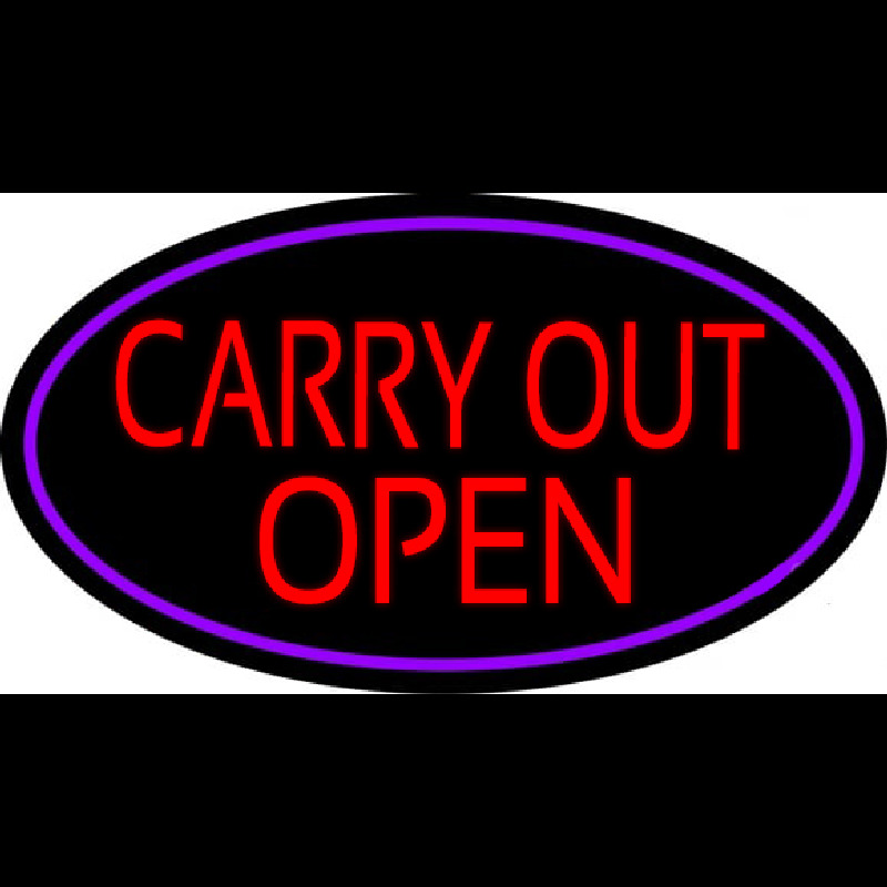 Carry Out Open Neonreclame