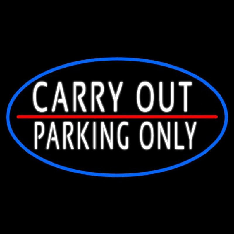 Carry Out Parking Only Neonreclame