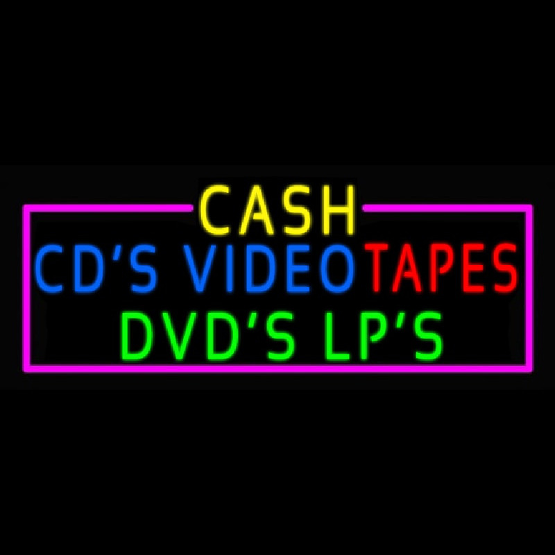 Cash Cds Videos Dvds Lps Tapes Neonreclame