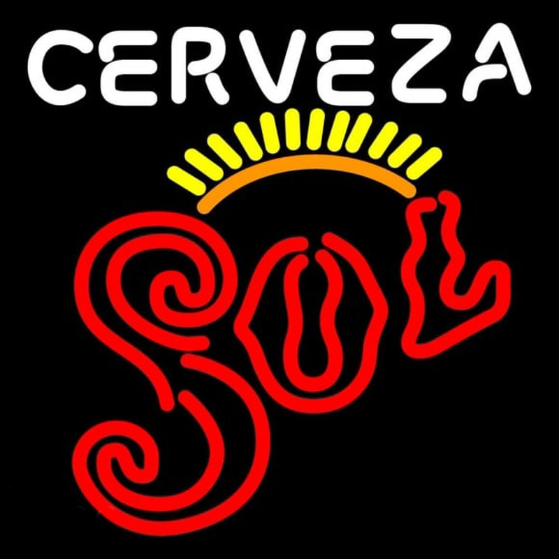 Cerveza Sol Sun Rays Neonreclame