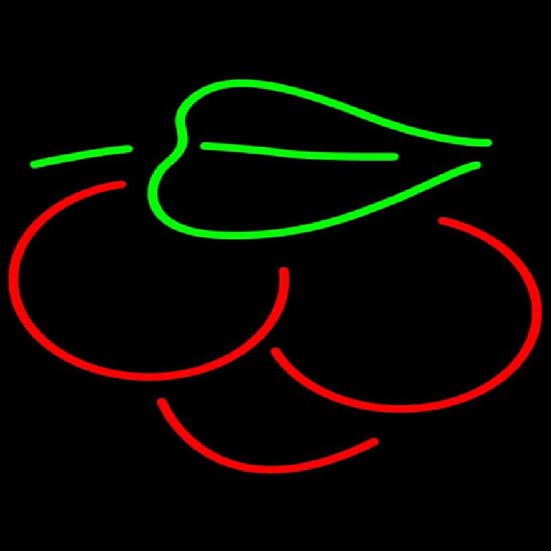 Cherry With Leaves Logo Neonreclame