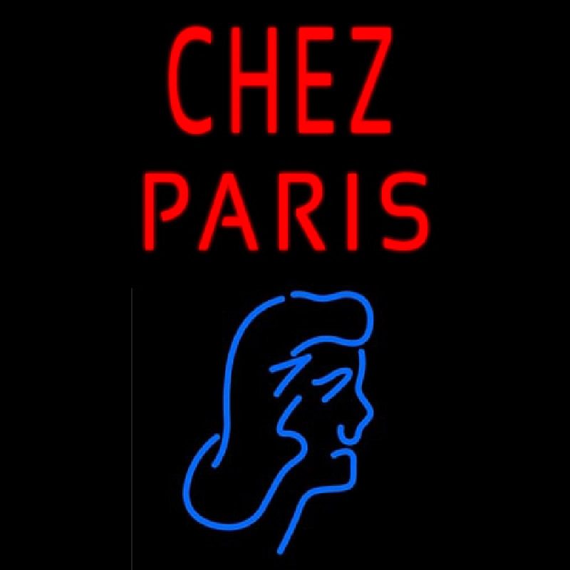 Chez Paris With Girl Neonreclame