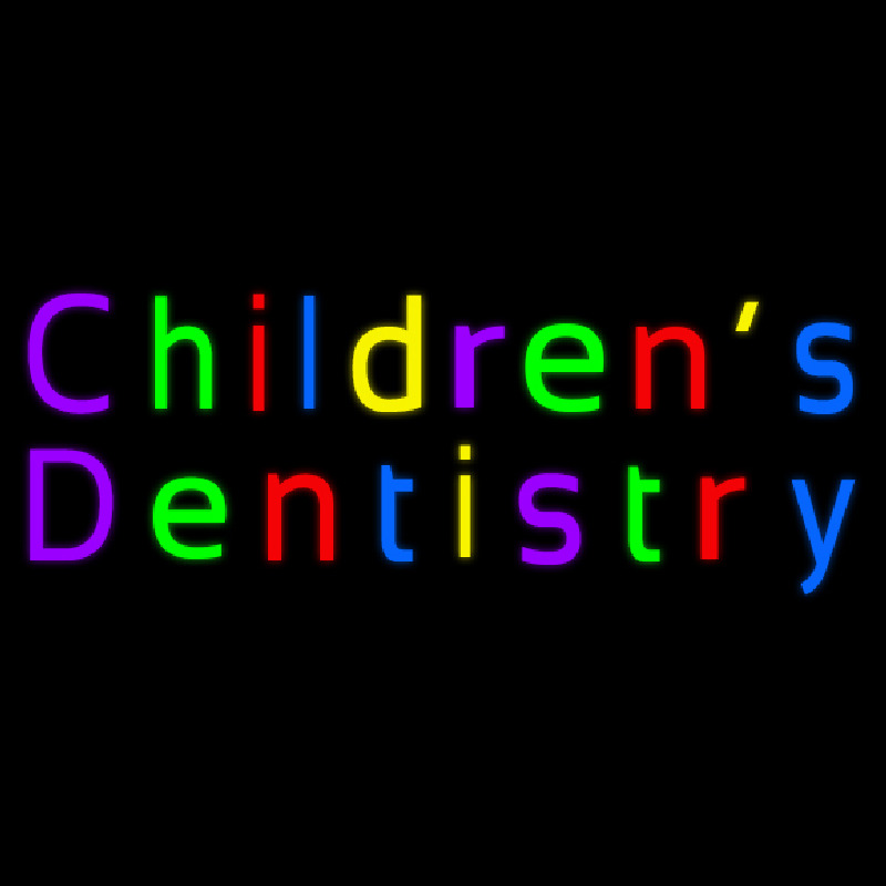 Childrens Dentistry Neonreclame