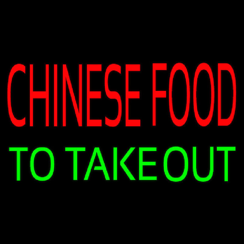 Chinese Food To Take Out Neonreclame
