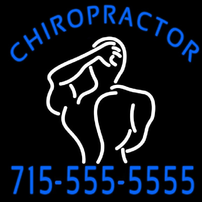 Chiropractor Logo With Number Neonreclame