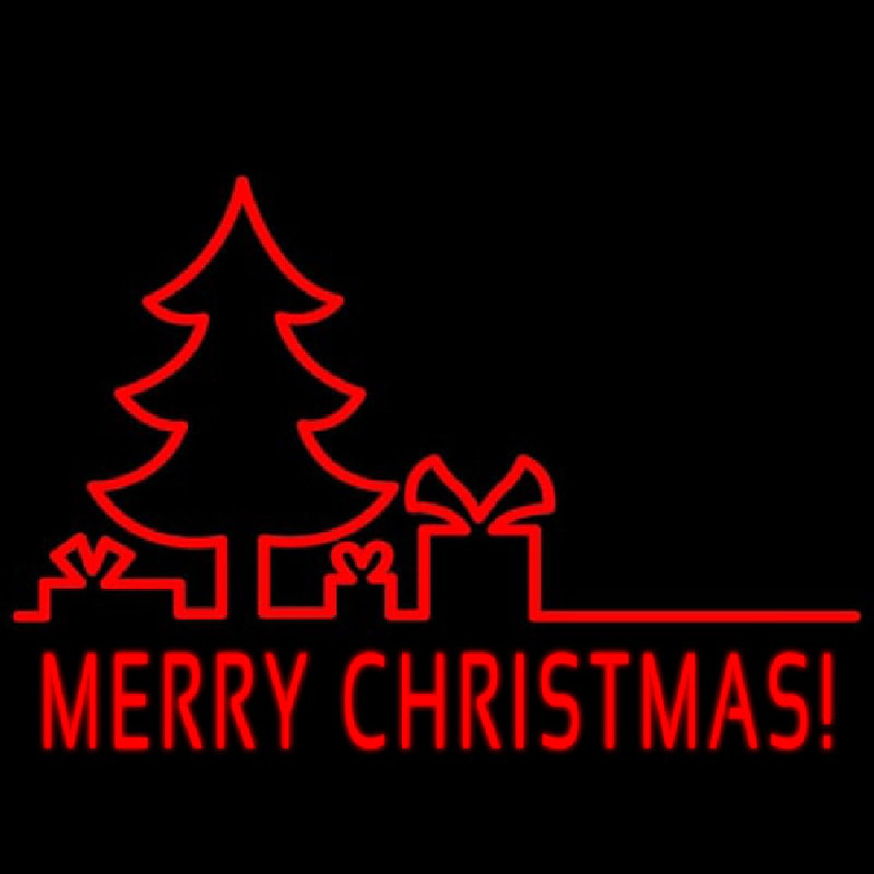 Christmas Outline Vector Neonreclame