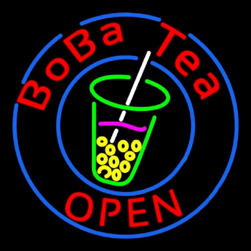 Circle Boba Tea Neonreclame