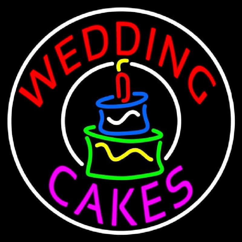 Circle Wedding Cakes Neonreclame