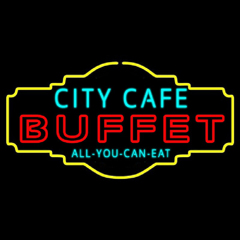 City Cafe All You Can Eat Buffet Neonreclame