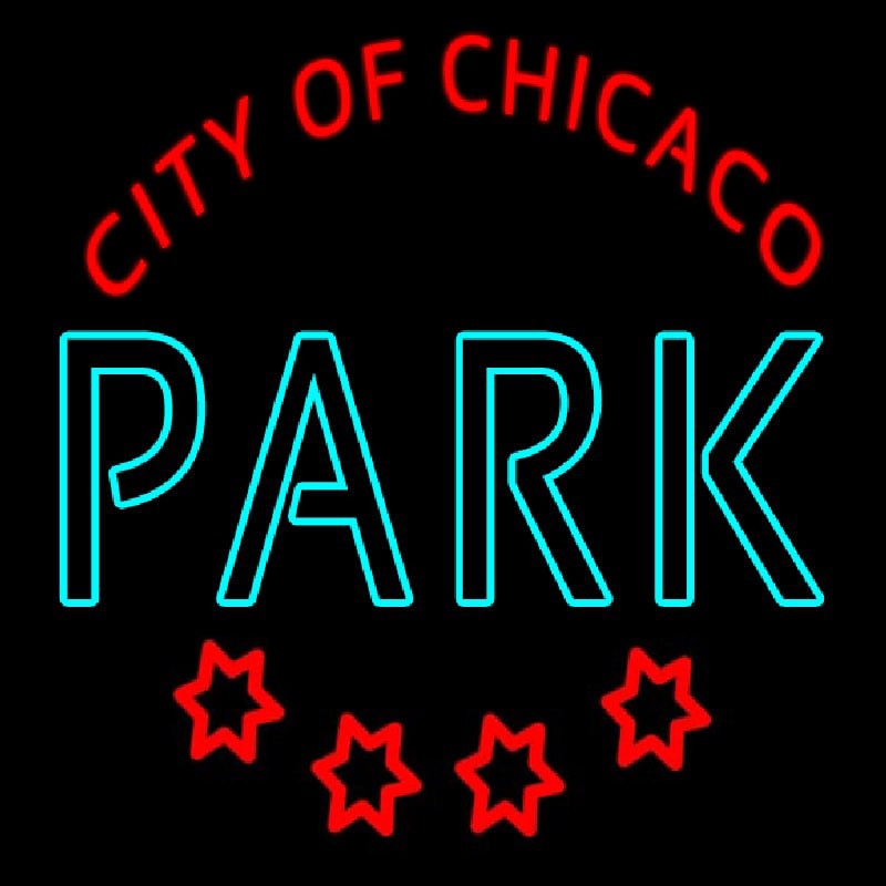 City Of Chicanco Park Neonreclame