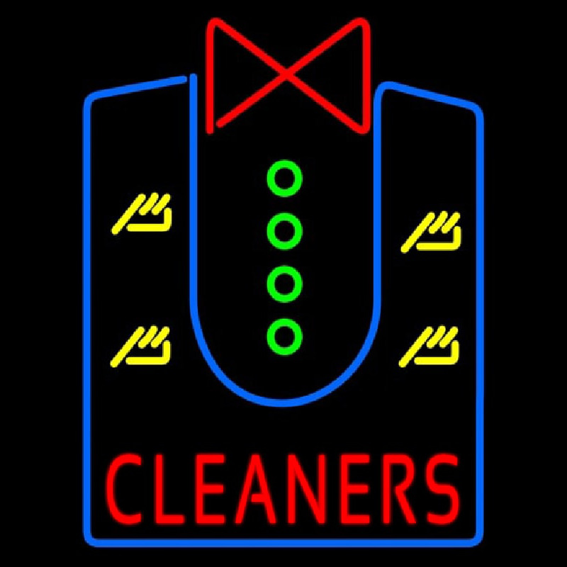 Cleaners With Shirt Neonreclame