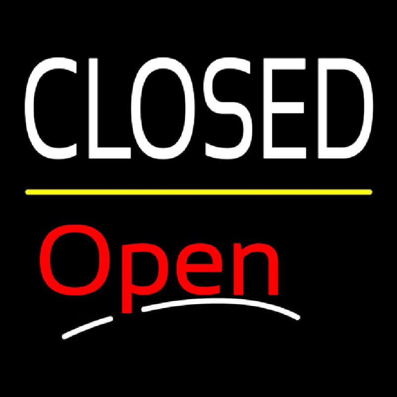 Closed Script2 Open Yellow Line Neonreclame