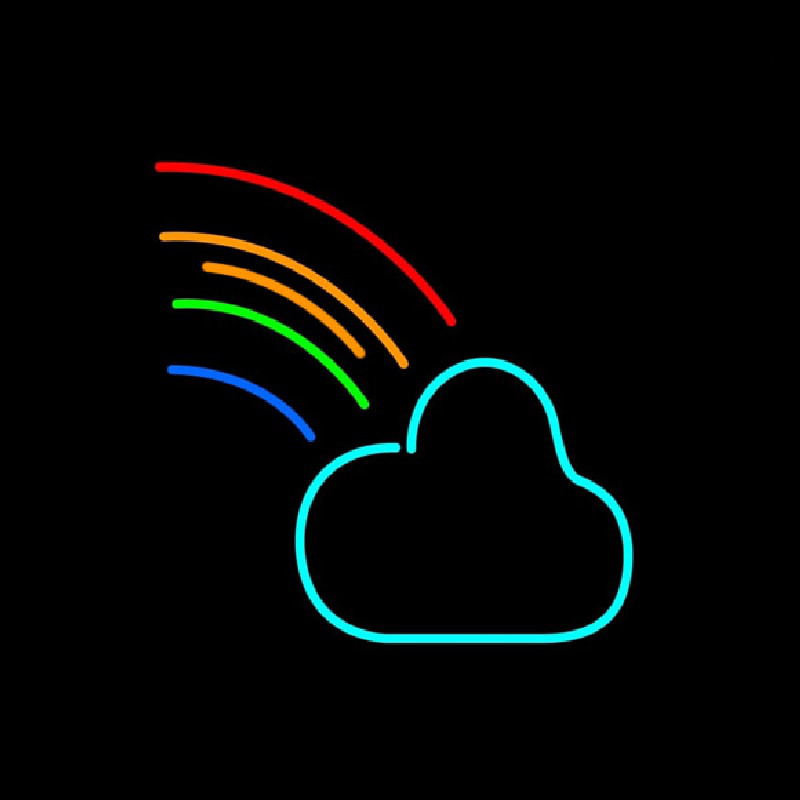 Cloud With Rainbow Neonreclame