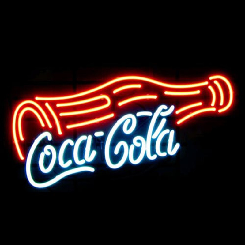 Coca Cola Fles Bier Bar Open Neonreclame
