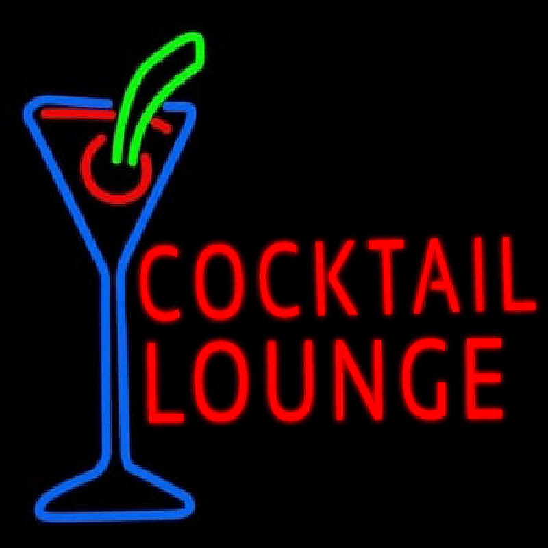 Cocktail Lounge With Martini Neonreclame