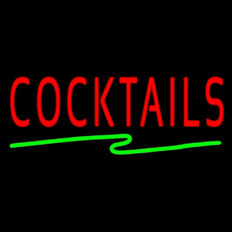 Cocktail with Zigzag Line Neonreclame