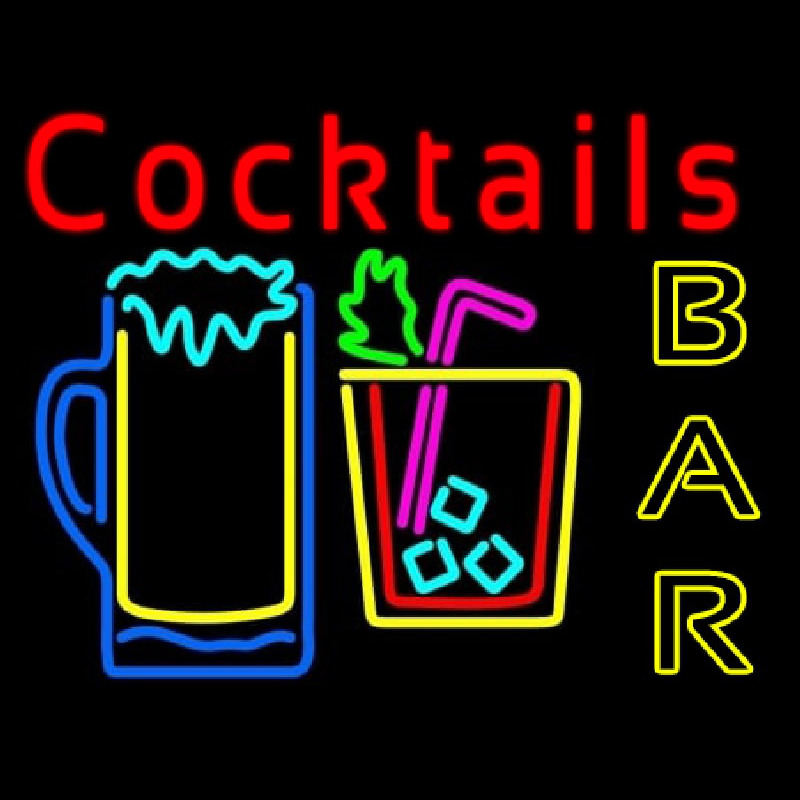 Cocktails Bar Open Neonreclame