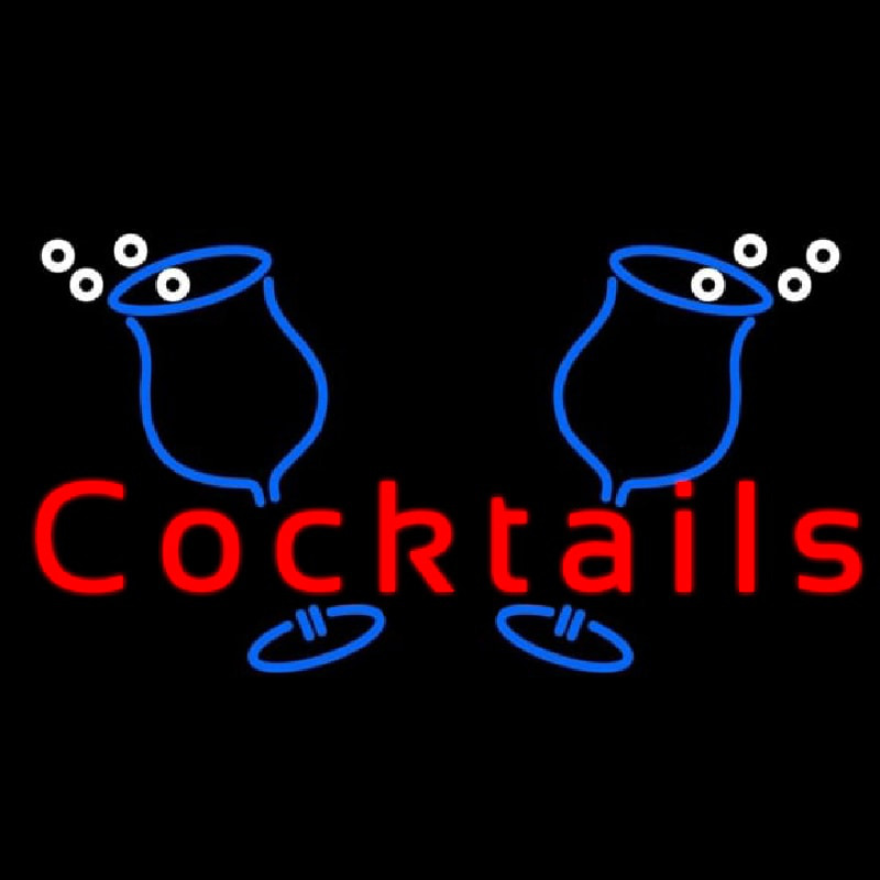 Cocktails With Two Glasses Neonreclame