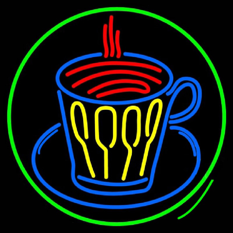 Coffee Glass With Spoon Neonreclame