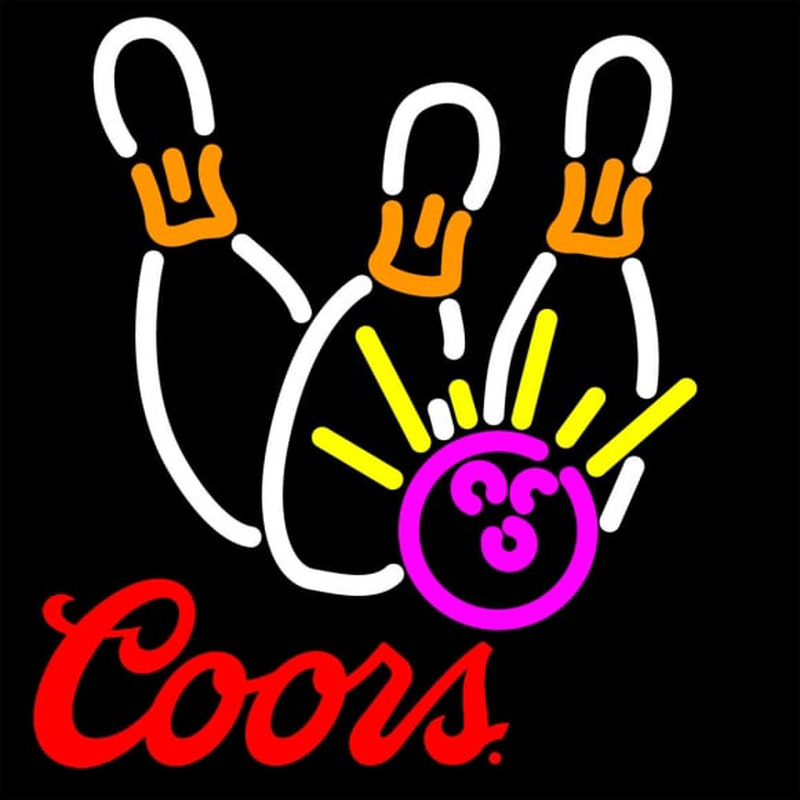 Coors Bowling Neon White Pink Neonreclame