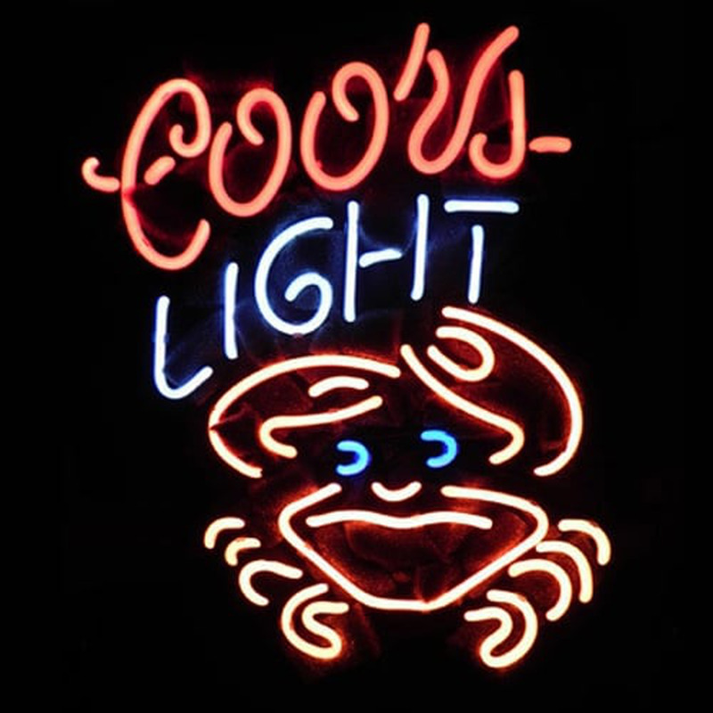 Coors Crab Bier Bar Neonreclame
