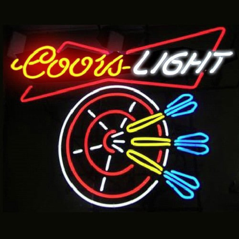 Coors Dart Bier Bar Open Neonreclame