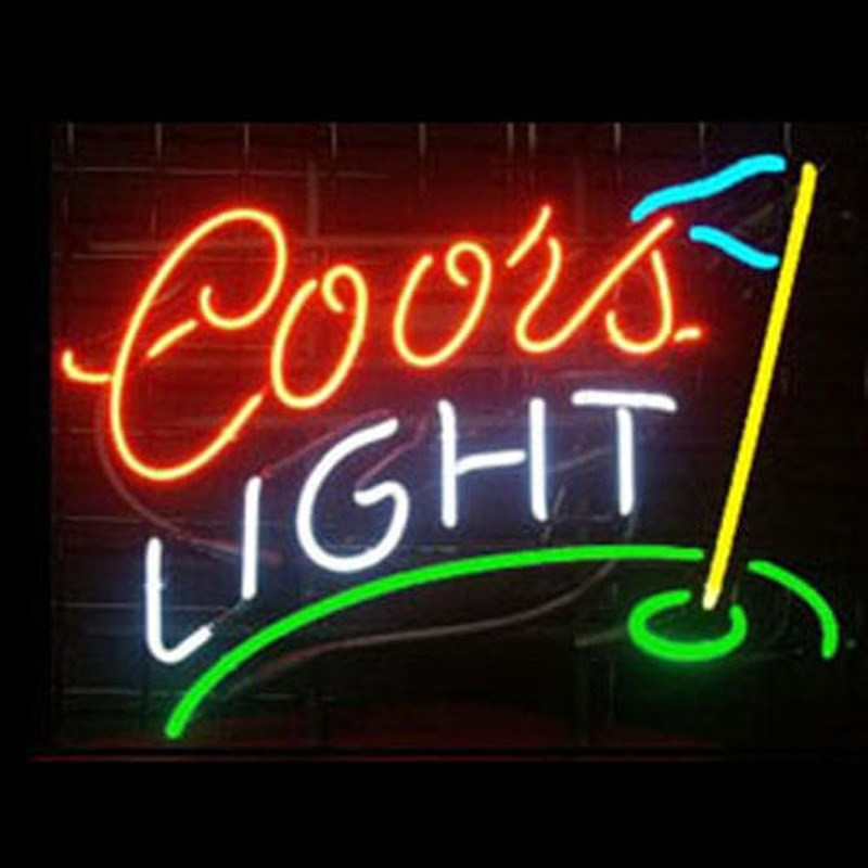 Coors Golf Bier Bar Open Neonreclame