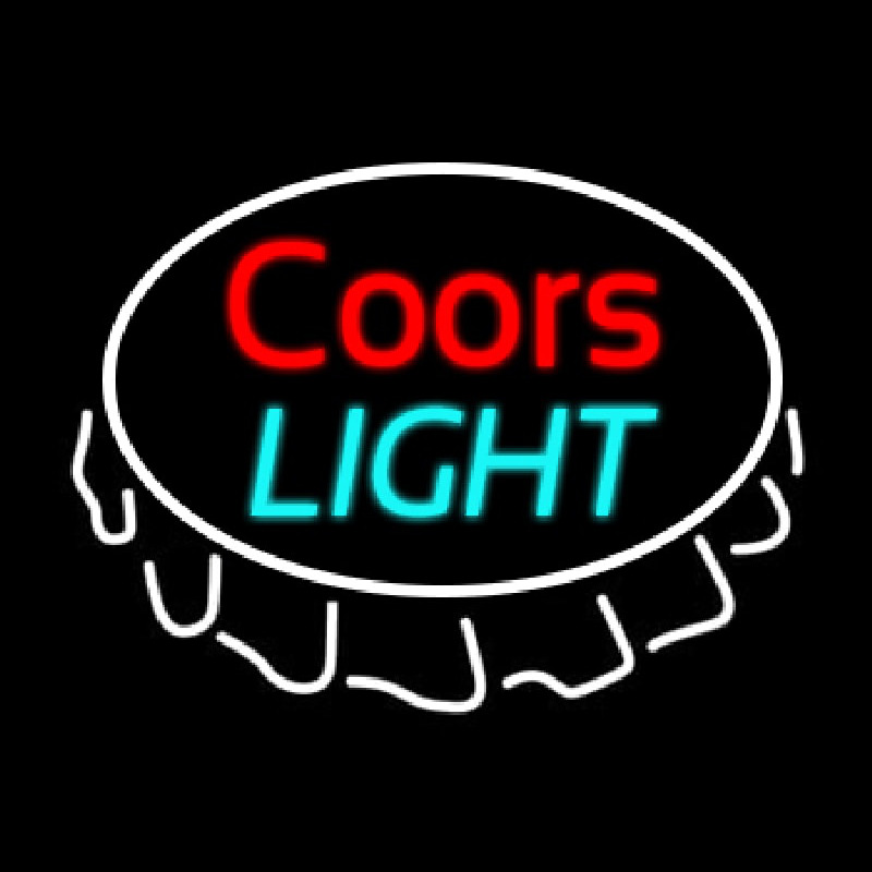Coors Light Bottle Cap Beer  Neonreclame