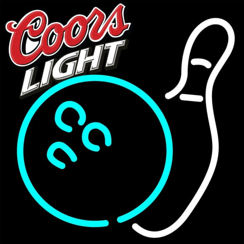 Coors Light Bowling Neon White Sign Neonreclame