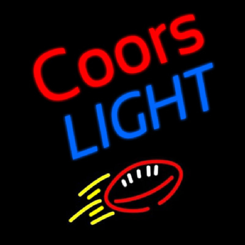 Coors Light Football Beer Neonreclame