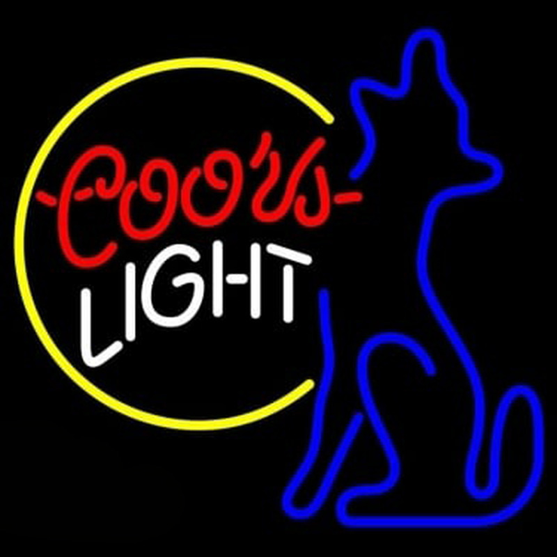 Coors Light Moon Coyote Neonreclame