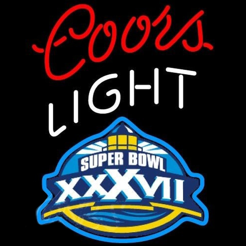 Coors Light Super Bowl X  vii Beer Sign Neonreclame