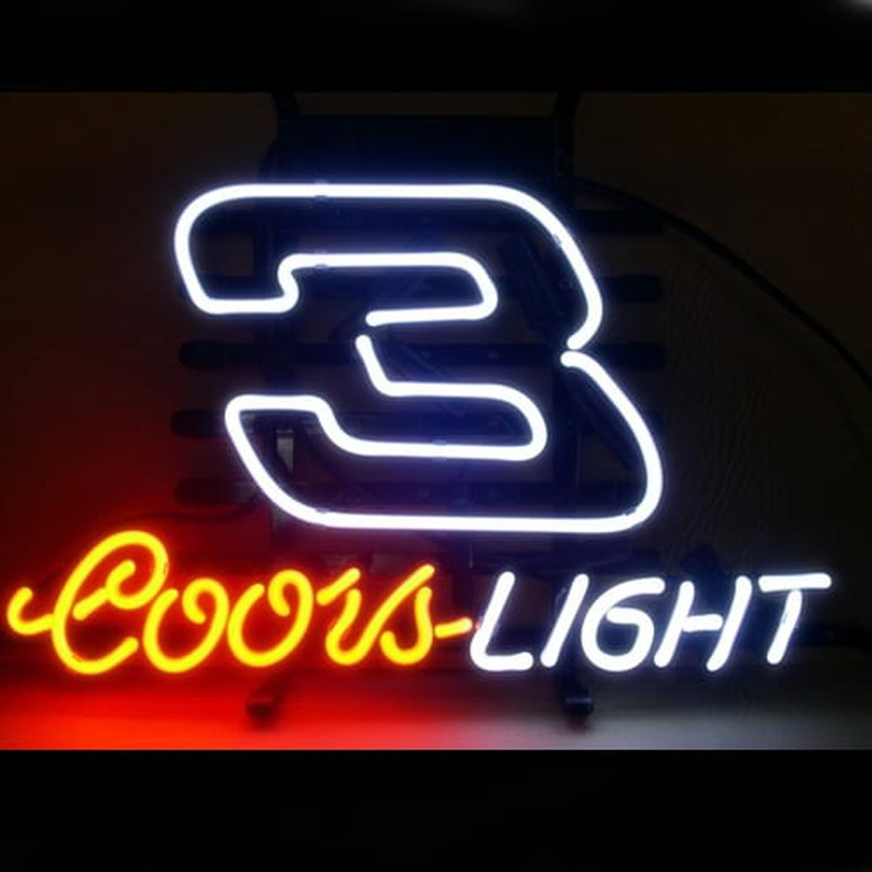 Coors Nascar #3 Dale Earnhardt Bier Bar Open Neonreclame