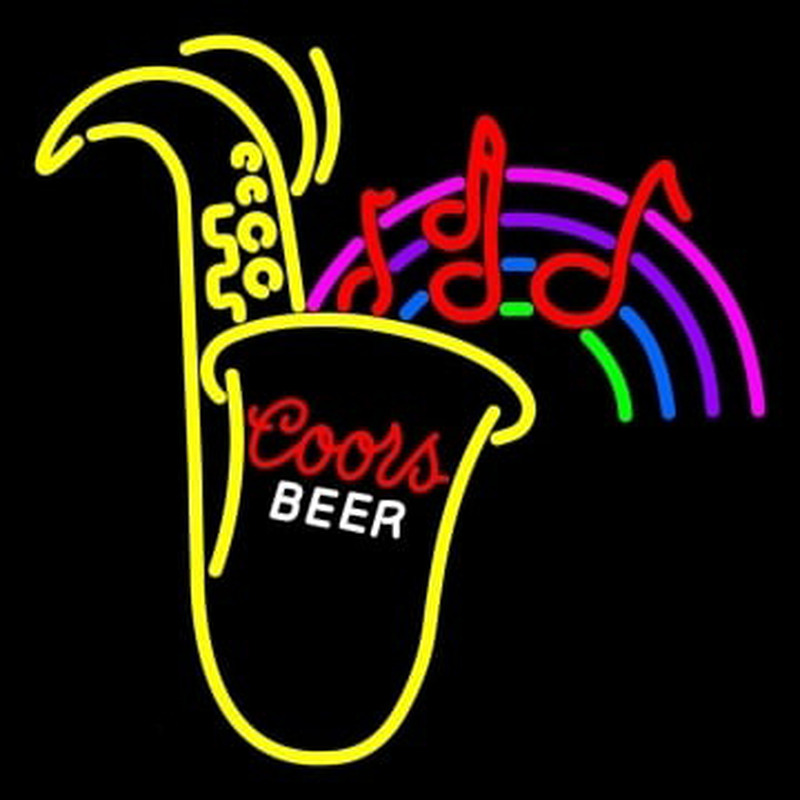 Coors Saxophone Neonreclame