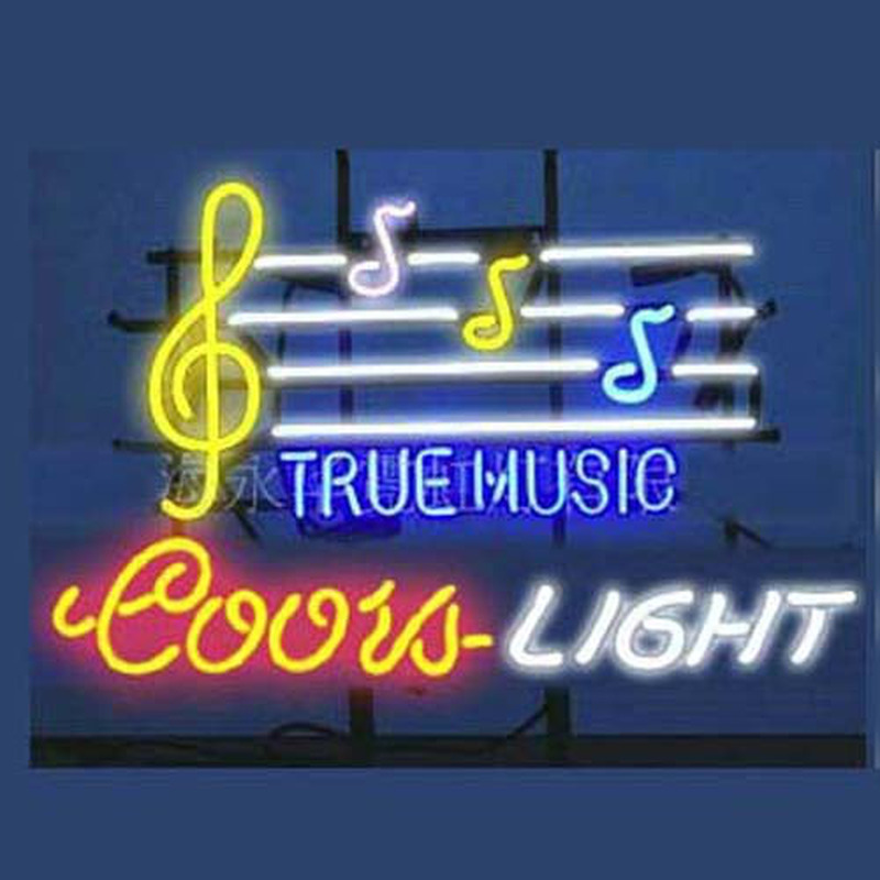 Coors True Music Bier Bar Open Neonreclame