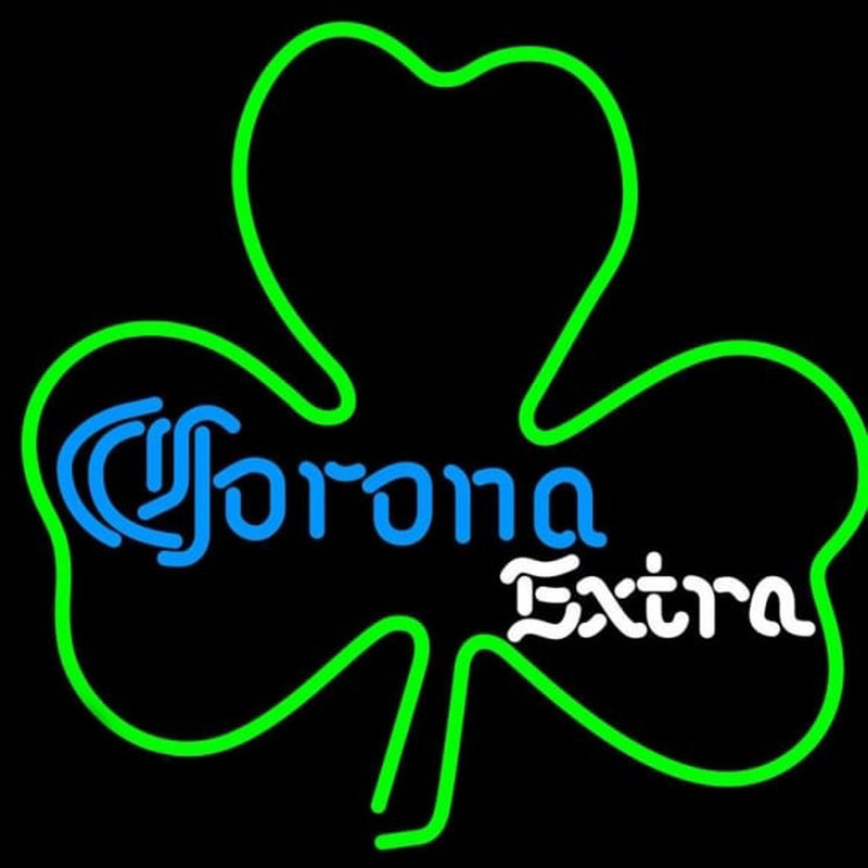 Corona E tra Green Clover Beer Sign Neonreclame