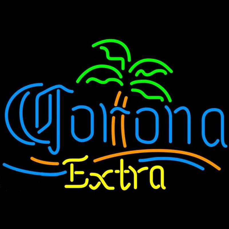 Corona E tra Palm Tree Beer Sign Neonreclame