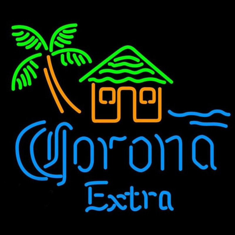 Corona E tra Tiki Hut Beer Sign Neonreclame